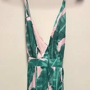 Lulus palm print maxi dress